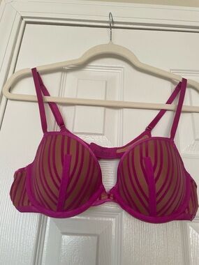 Savage X Fenty Magenta Striped Underwire Bra